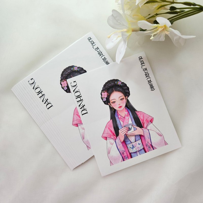 younyoun_東方貼紙_yeonhwa_pink - 貼紙 - 紙 粉紅色