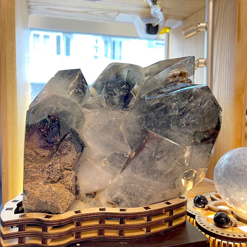 【Crystal Decor】Green Phantom Quartz Cluster Home/Office Decor/Fung Sui - Items for Display - Crystal Green
