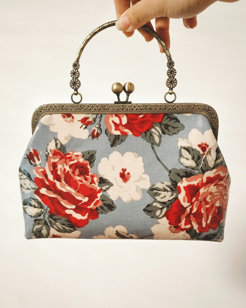 [Air Flower] Original Handmade Retro Waterproof Fabric Mouth Bag - Handbags & Totes - Waterproof Material Multicolor