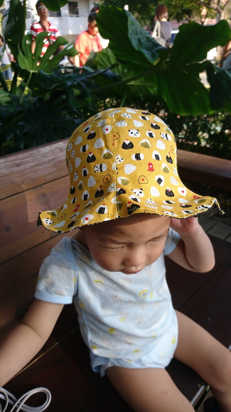 Fisherman hat Children's cap Rice Ball - Baby Hats & Headbands - Cotton & Hemp Yellow