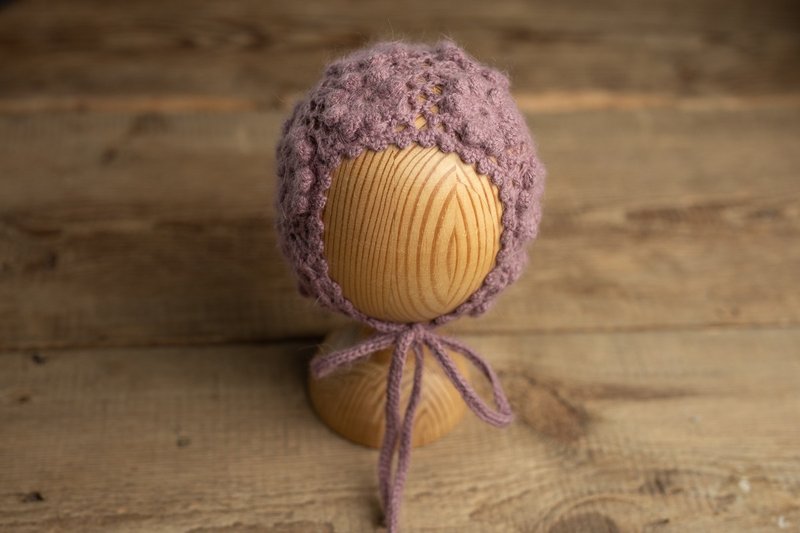 新生兒女孩的紫色帽子：小女孩的完美服裝 - 嬰兒飾品 - 其他材質 紫色