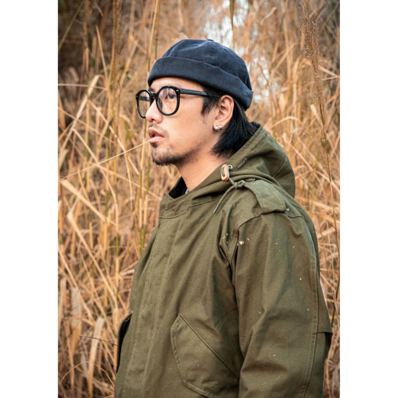 復古水手帽 瓜皮帽 水兵帽 圓帽 無帽簷 法國海軍 海軍藍 男女款 - 帽子 - 棉．麻 藍色