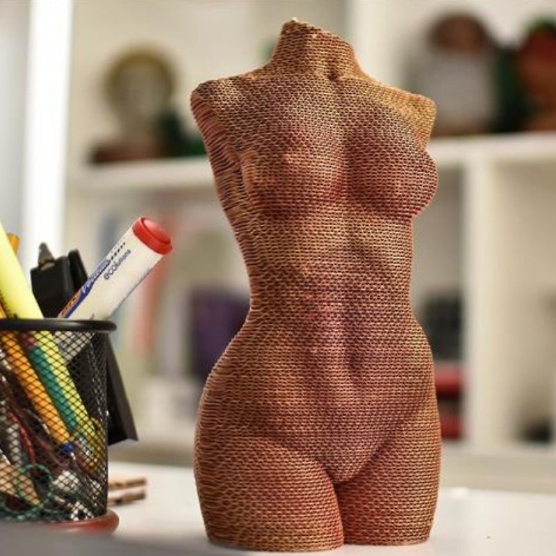 3D Woman Torso Female Cardboard Sculpture Figurine Papercraft Art Puzzles