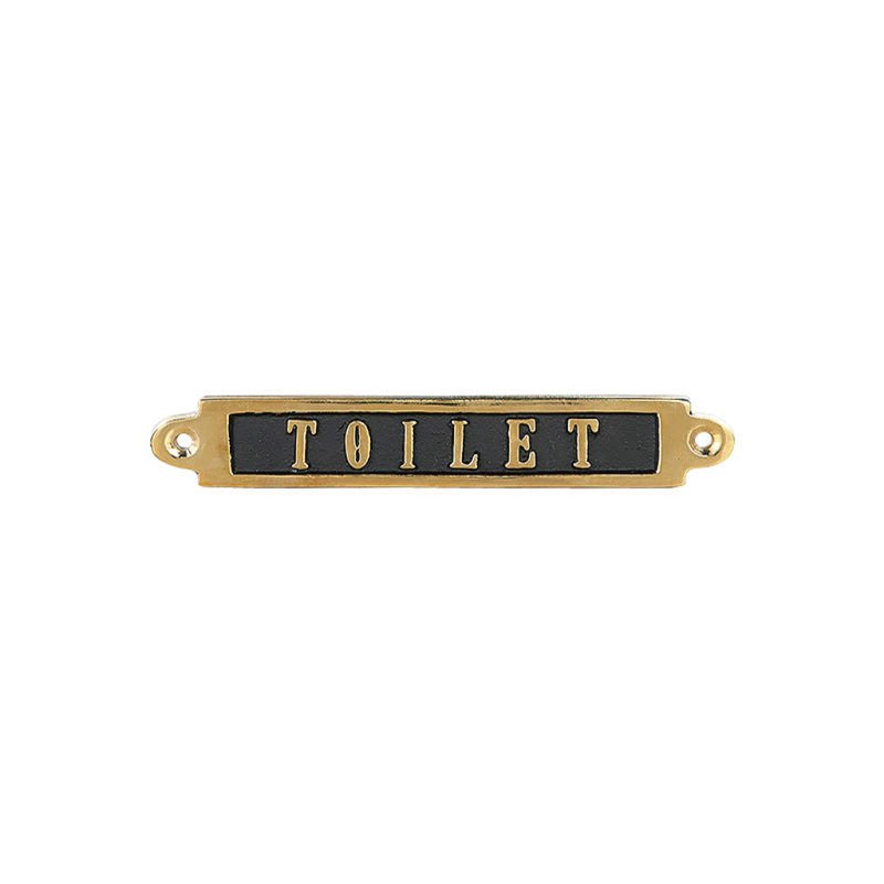 DULTON 告示鐵牌 TOILET - 壁貼/牆壁裝飾 - 銅/黃銅 
