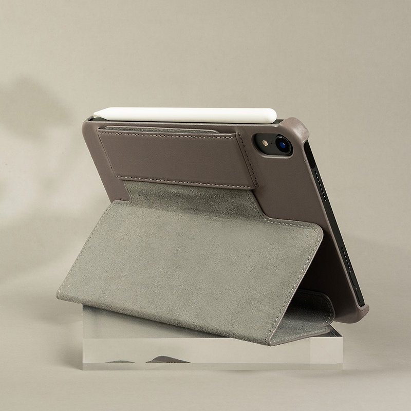 Alto iPad mini Folio Leather Case - Cement - Tablet & Laptop Cases - Genuine Leather Gray