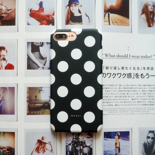 Black wave card little phone shell