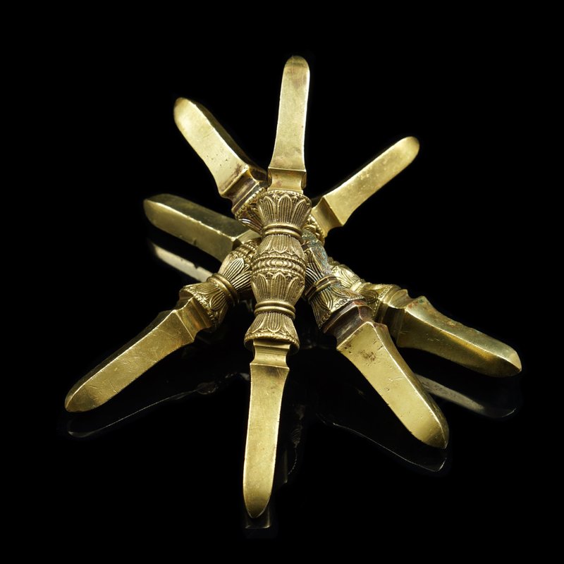 日本19世紀東密法器-獨鈷杵(A.B.C.D款)四把 - 其他 - 其他材質 