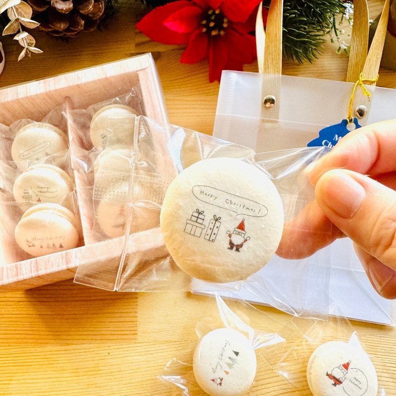 交換禮物 | 聖誕節馬卡龍禮盒 (6顆/盒) - 蛋糕/甜點 - 新鮮食材 