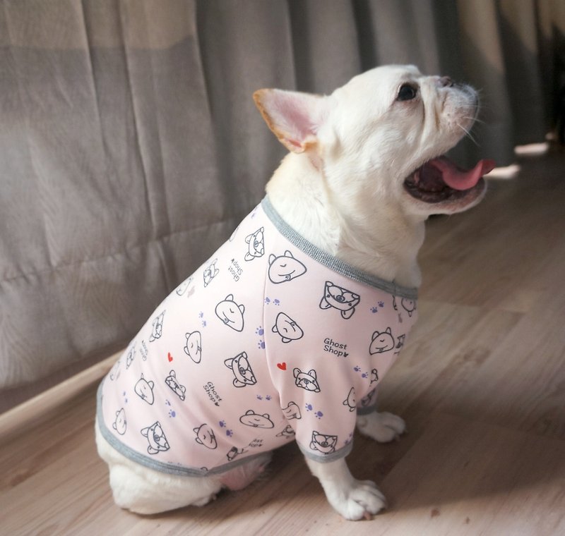 (Sold Out) Round Collar Home Pet Wear-French Buck Butt (Powder) XL - Clothing & Accessories - Other Materials 