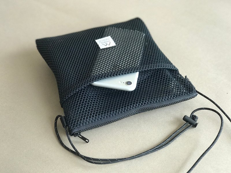 Lightweight mesh material Sakosh / BLACK - Messenger Bags & Sling Bags - Nylon Black