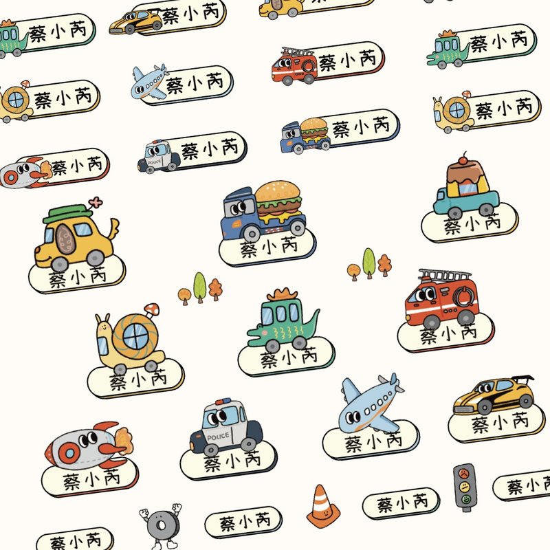 聖誕節禮物客製化車車姓名貼 貼紙  防水姓名貼 轉印姓名貼 水晶 - 其他 - 其他材質 