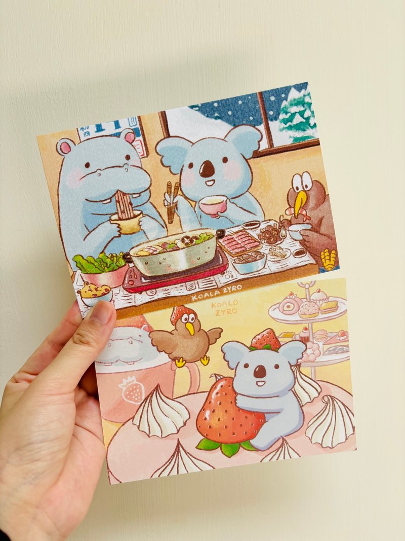 懶懶無尾熊明信片2.0 - 卡片/明信片 - 紙 多色