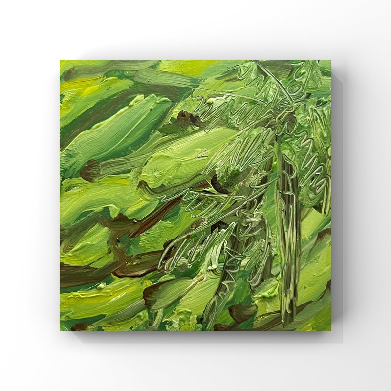 Bali Painting Palm Bali Rice Fields Art Rice Terraces Asian Landscape Indonesia - 海報/掛畫/掛布 - 其他材質 綠色