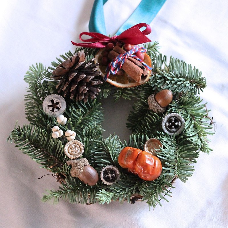 Nobelson Christmas Wreath - Pine Cones Dried Cinnamon (15-20cm) Christmas Gift Season Limited - Dried Flowers & Bouquets - Plants & Flowers Green