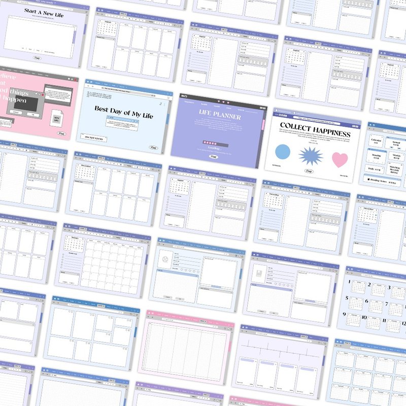 Hisome電子筆記【生活夢想家】平板電子模版數位筆記goodnotes - 電子手帳及素材 - 其他材質 