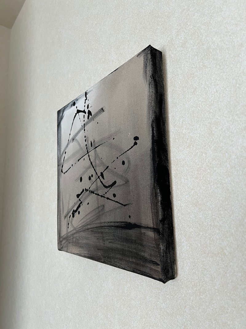 【残火 - Zanka-】原画/和風/禅/絵画/アート/抽象画/ニュアンス/モダン/ホテル/内装/海外/金運/開運 - 海報/掛畫/掛布 - 棉．麻 灰色