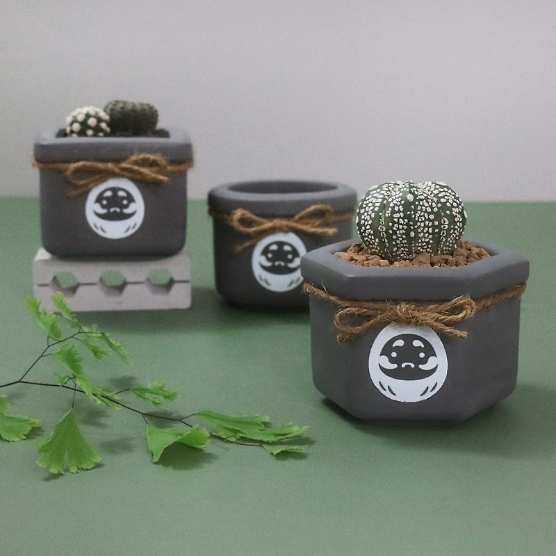 Original Dharma Black Healing Mud Pot [Styling Cement Pot] - Plants - Cement 