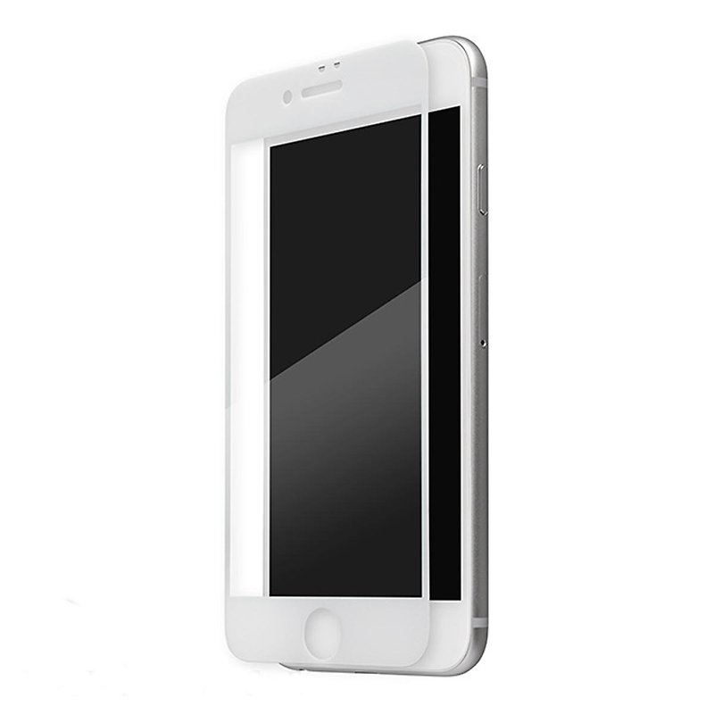 AOORTI :: Apple iPhoneコーニング3Dフルガラスプロテクター - ブラック、ホワイト - スマホケース - ガラス ブラック