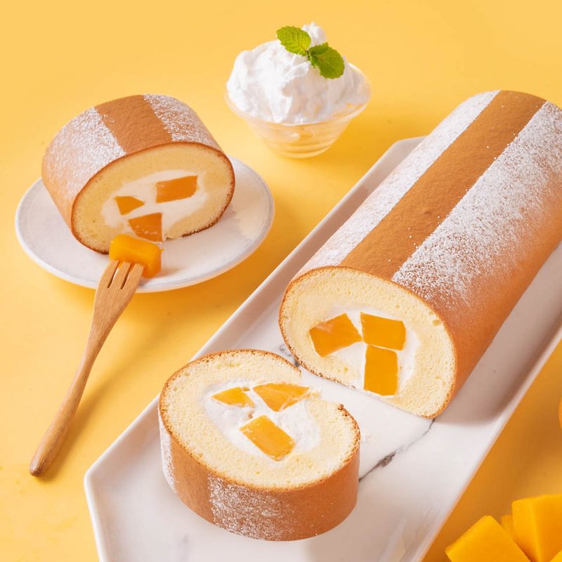 【Windsor Castle】Mango Milk Roll Irwin Mango - Cake & Desserts - Fresh Ingredients Orange