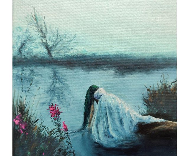 油絵 絵画 森の妖精