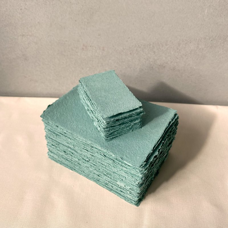 [Handmade paper] handmade paper handmade paper green handmade paper recycled handmade paper products - การ์ด/โปสการ์ด - กระดาษ สีเขียว