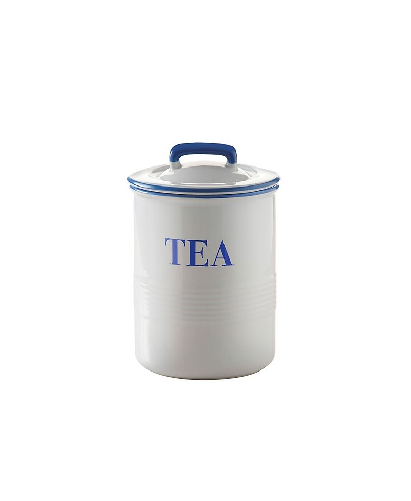British Rayware simple design ceramic hand-painted style sealed storage tank (tea TEA text version) - Cookware - Other Metals White