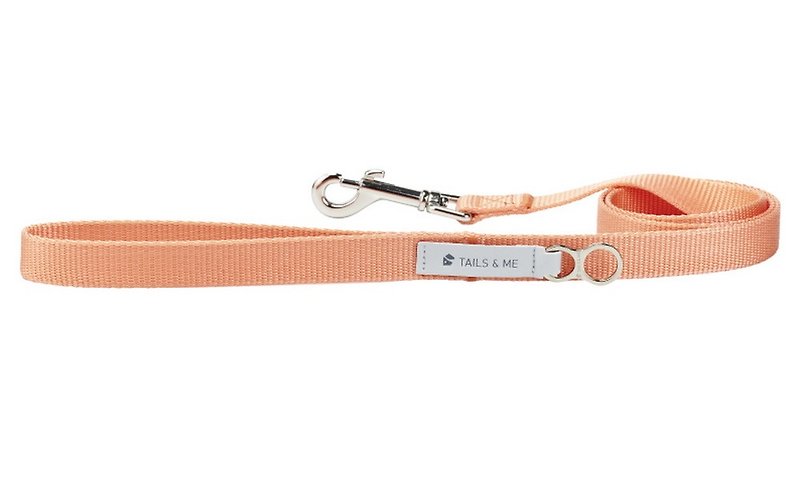 [Tail and Me] Classic Nylon Strap Pink Orange M - ปลอกคอ - ไนลอน สีส้ม