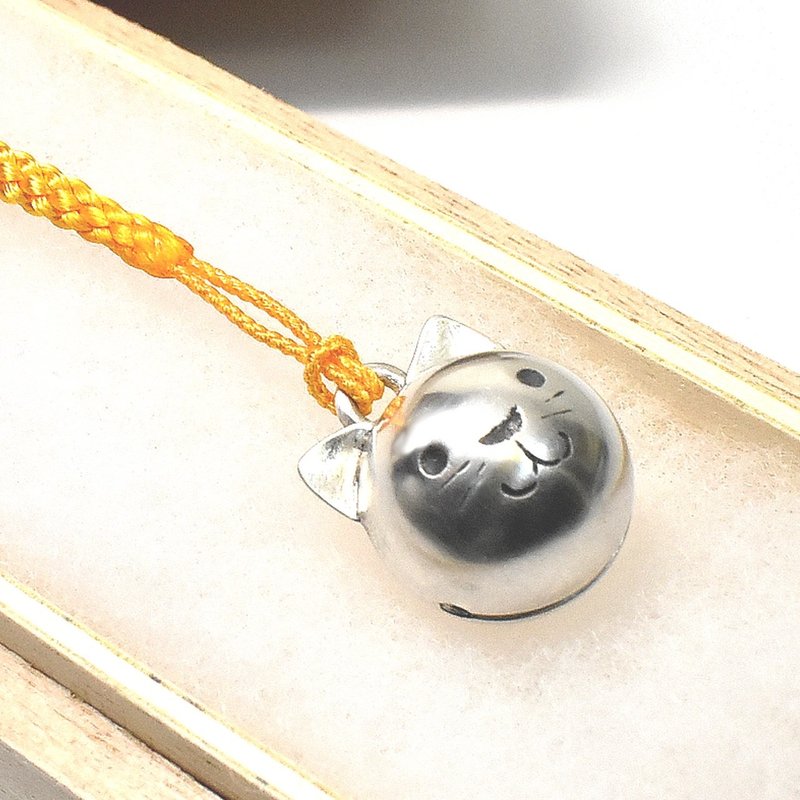 猫の鈴　鈴の根付【一点物】 - 其他 - 純銀 銀色