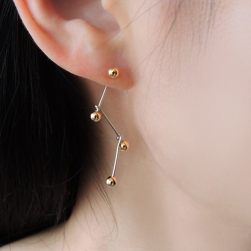 Branch ear acupuncture - Earrings & Clip-ons - Precious Metals Gold