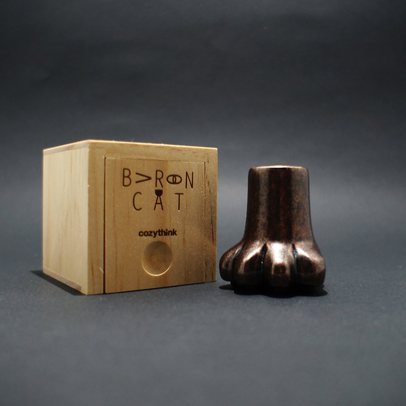 Baron Cat Pen Stand & Sealing Wax Chapter /【藏紅】/ Antique Copper - ตราปั๊ม/สแตมป์/หมึก - โลหะ สีทอง