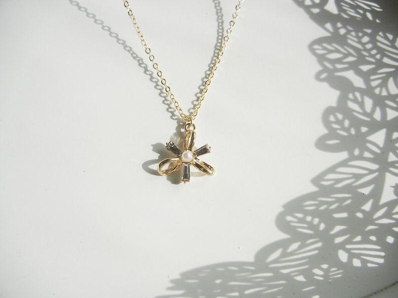 *coucoubird*gift ribbon necklace - สร้อยคอ - ทอง 24 เค สีทอง