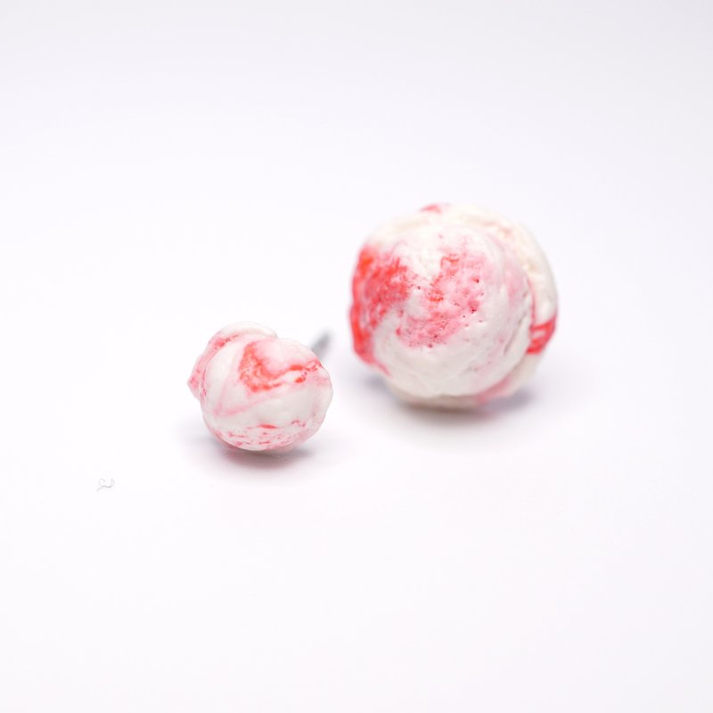 *Playful Design* Rose Flavour Ice-cream mixed with Vanilla Ice-cream Earrings