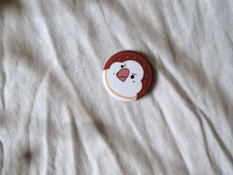 Killer Munbird Code Red Heart Badge/Badge/Brooch/Brooch - เข็มกลัด - โลหะ สีแดง