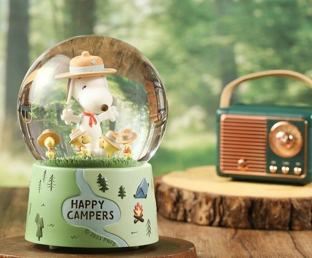 スヌーピー キャンプファン クリスタルボール オルゴール - ショップ