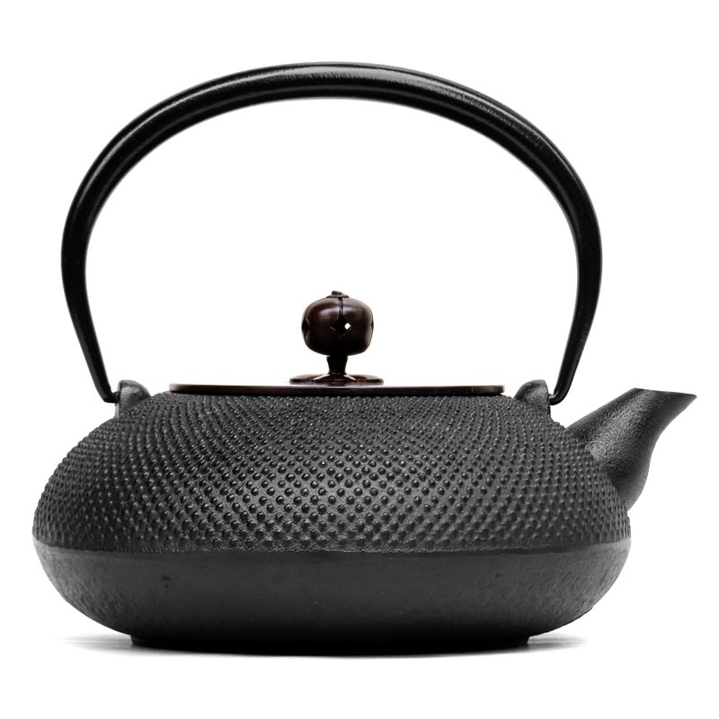 及富 南部鐵器 鐵瓶 鐵壺 平丸Arare 黑色 銅蓋1.2L  IH對應 日本 - 茶壺/茶杯/茶具 - 其他金屬 黑色