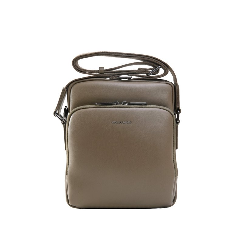 CUMAR フルグレインレザー MOCHA 縦型ショルダーバッグ - ショルダーバッグ - 革 カーキ