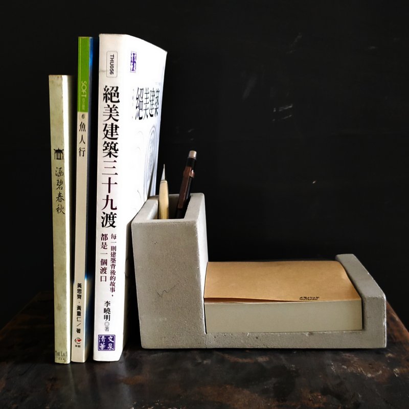 Cement Note Paper Holder - Items for Display - Cement Gray