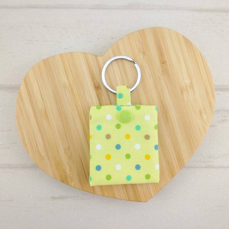Sweet lemon bubble. GOGORO induction key protection bag storage bag dust bag key ring - Keychains - Cotton & Hemp Green
