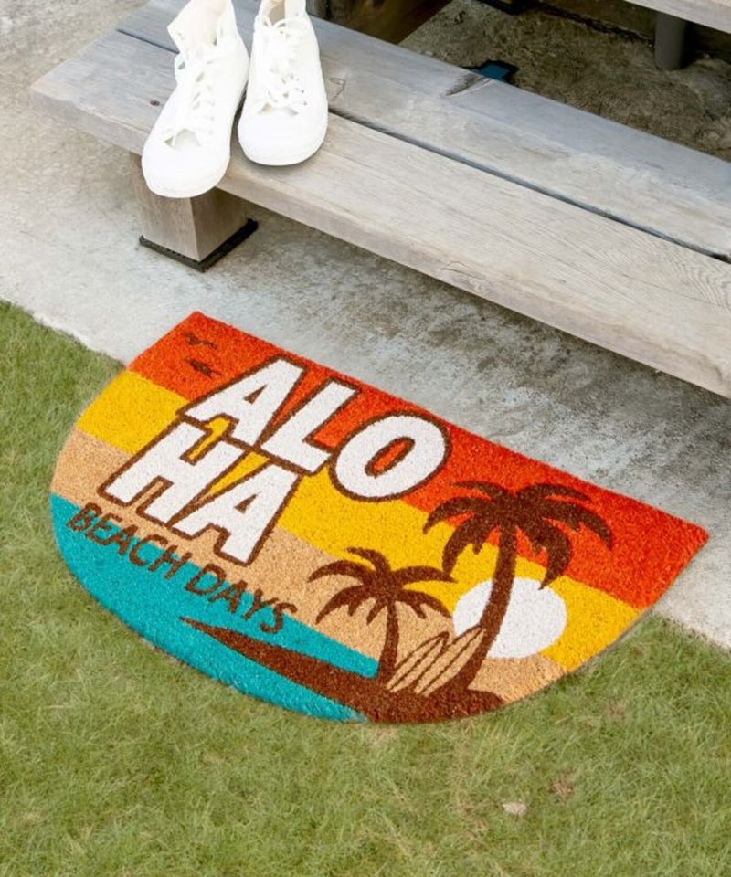 【熱門預購】夏威夷海濱步道半圓天然椰殼迎賓地墊(4色) 4IFP3252 - 地墊/地毯 - 其他材質 