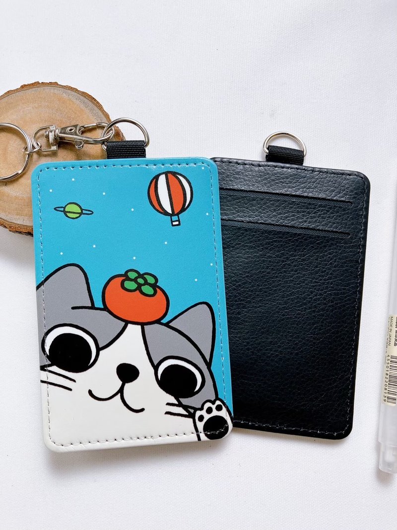 [Leather card holder and ID holder] Tomato Meow - ID & Badge Holders - Faux Leather Blue