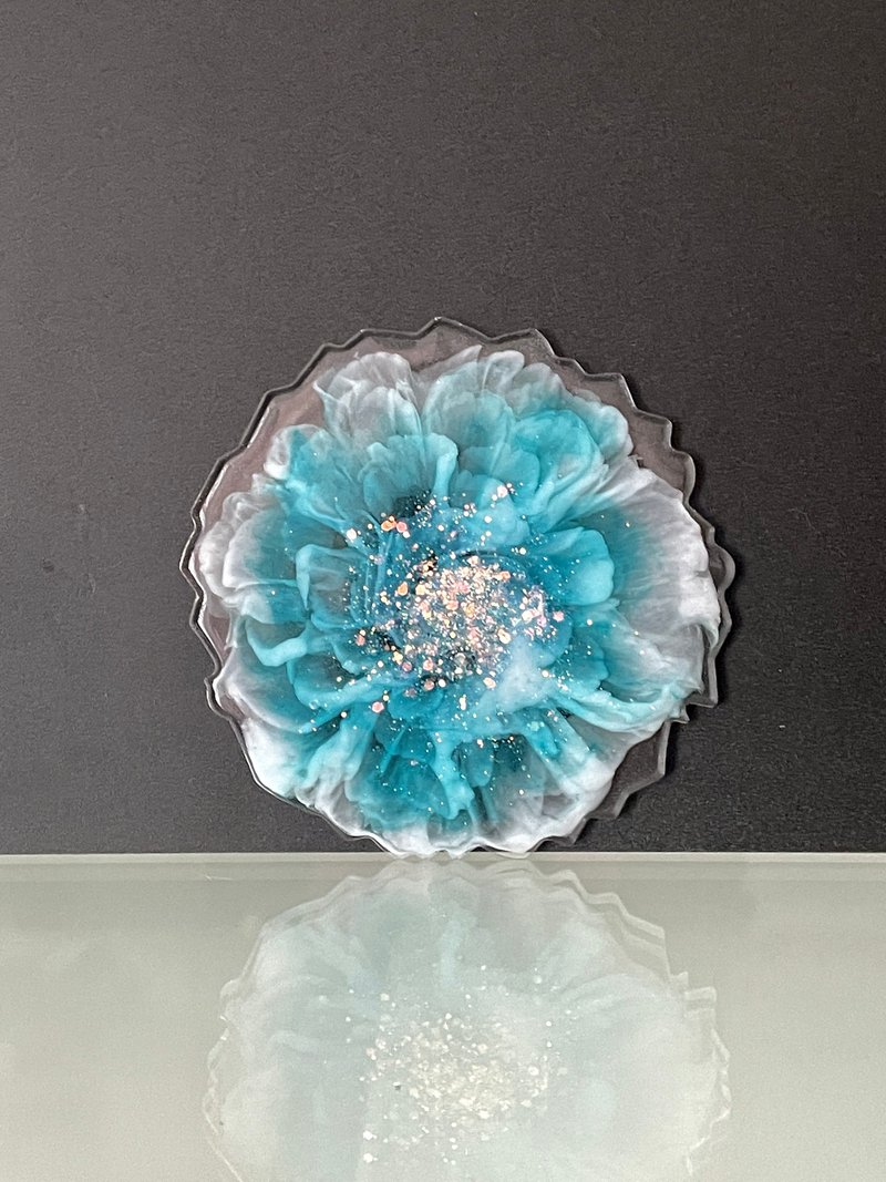 奧芃思美學 環氧樹脂DIY手繪杯墊 - 擺飾/家飾品 - 樹脂 藍色