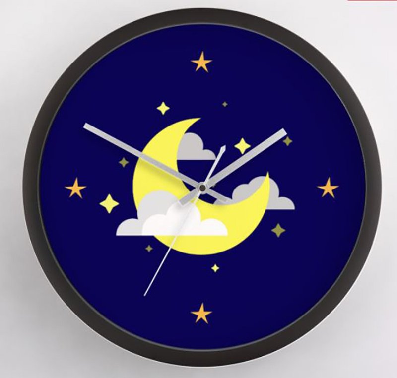 Minimalist Wall Clock/Starry Night Sky - Clocks - Other Materials 