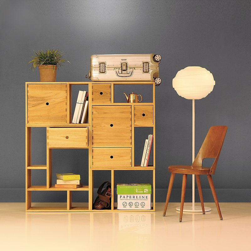 HOMER | Squarectabinet HC31SR - Bookshelves - Wood Khaki