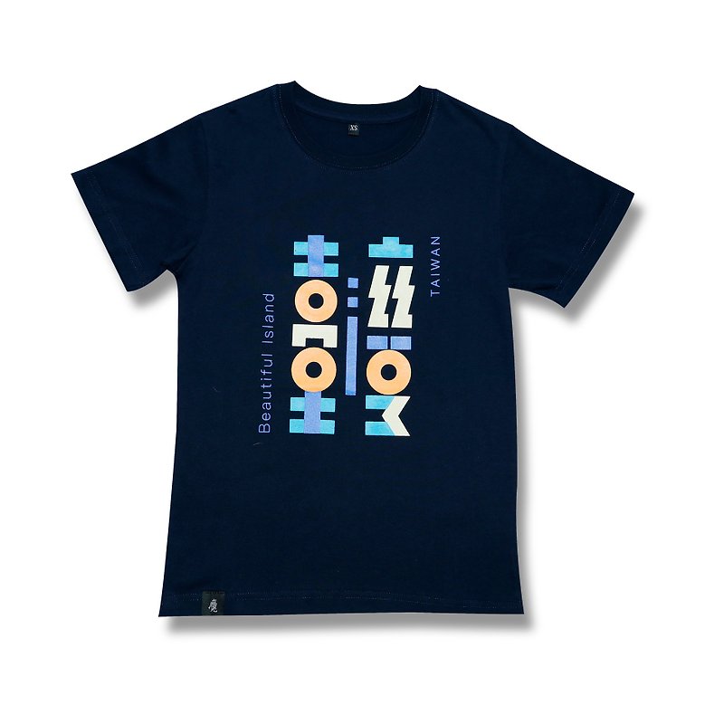 Taiwan flip text│Hi i Taiwan Summer T-Zhangqing - เสื้อฮู้ด - ผ้าฝ้าย/ผ้าลินิน สีน้ำเงิน