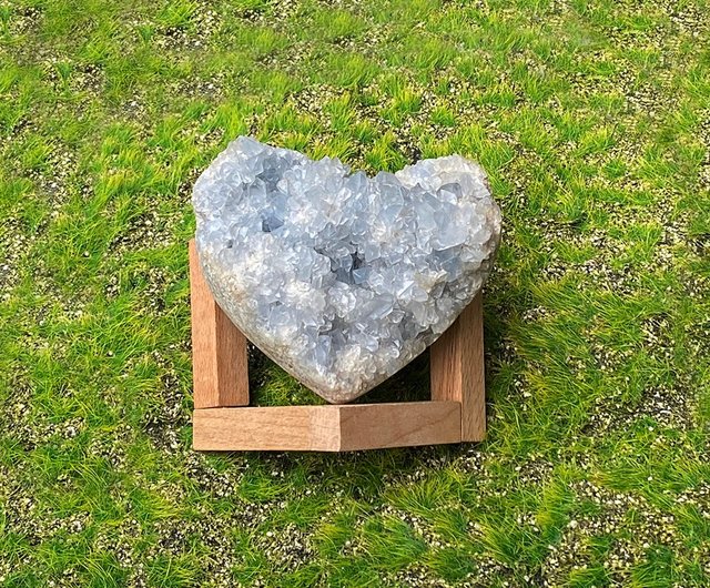 新品 ゴールデンオブシディアン 強い光と磁場 ハート型の置物 405g台座付き レインボーオブシディアン ダブルハート No19 一点物 - 石川県金沢市