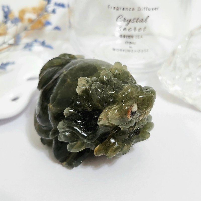 綠髮龍龜/助事業運之水晶 - 擺飾/家飾品 - 水晶 綠色