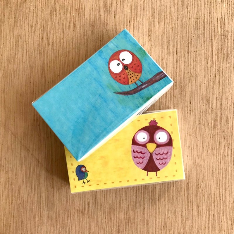 Business Card ∣ Universal Business Card Small Card-Owl - Sticky Notes & Notepads - Paper Multicolor