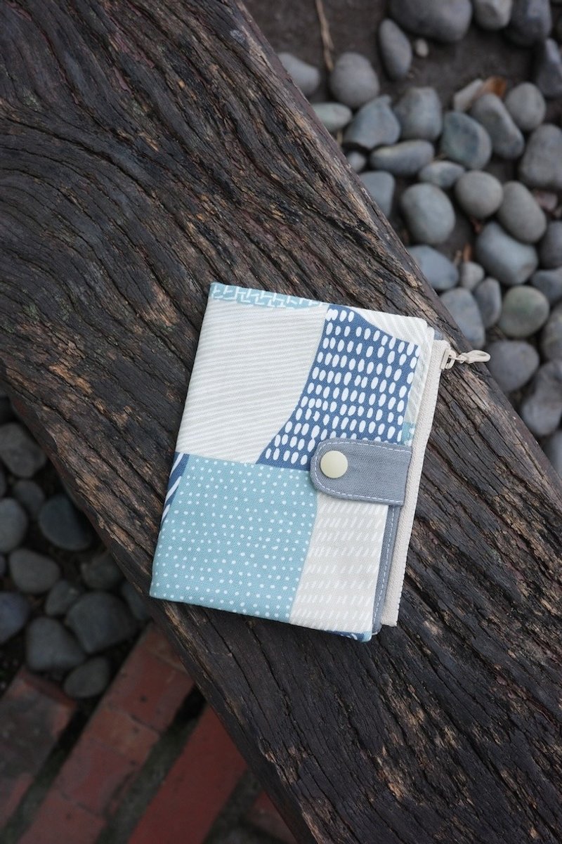 Geometric Waves - Passport Cover Passport Holder | Haibo Handmade - Passport Holders & Cases - Cotton & Hemp 