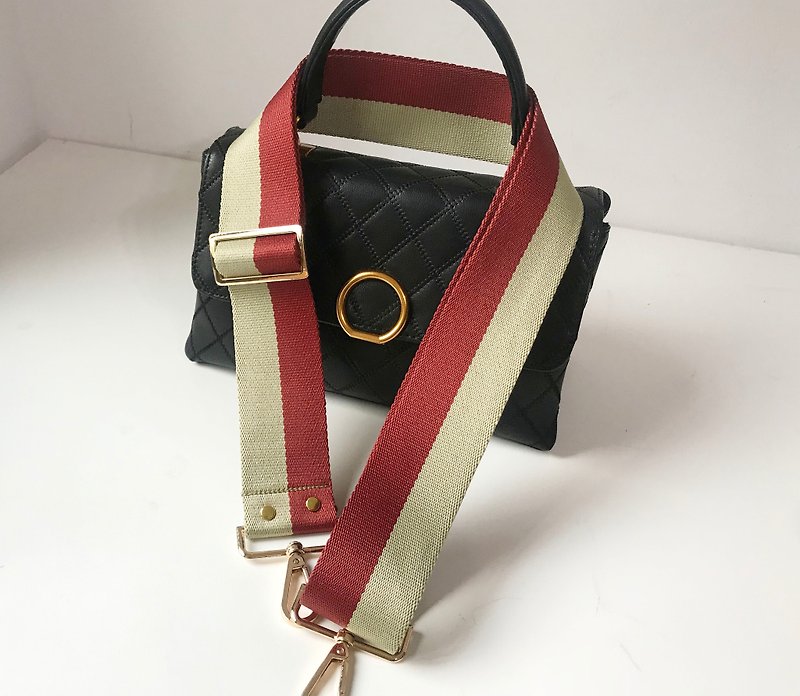2 inch wide straps, cotton woven straps, backpack straps can be adjusted and printed straps can be replaced - Messenger Bags & Sling Bags - Cotton & Hemp Red