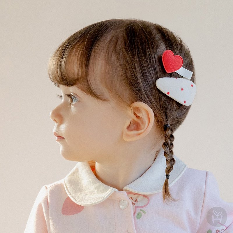 Happy Prince Korean-made Bbeudy baby girl hair clip 2-piece set - เครื่องประดับ - ผ้าฝ้าย/ผ้าลินิน สีม่วง